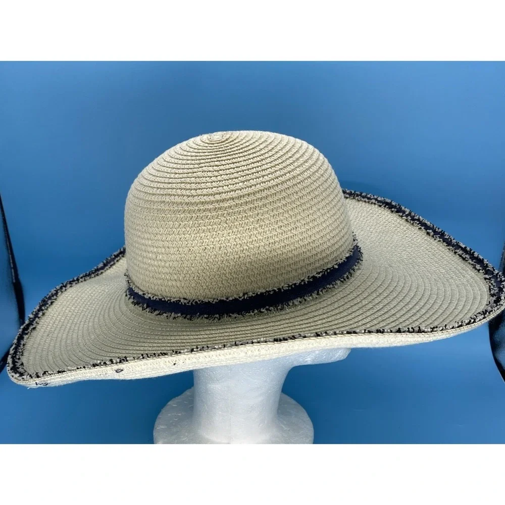 Women Wide Brim Straw Sun Hat Floppy Beach Vacation Travel Summer Packable Cap